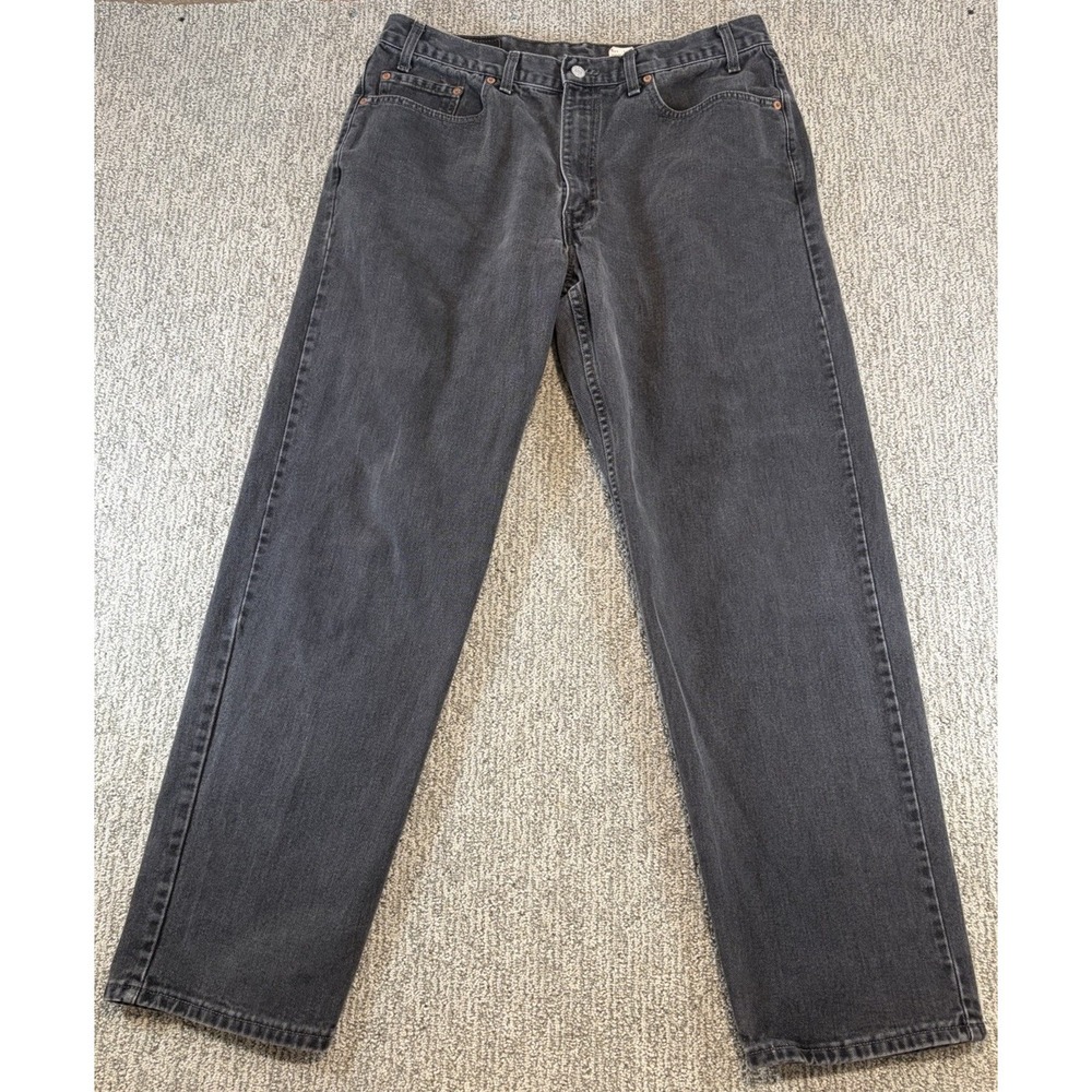 Vintage Levis 550 Jeans Mens 38x34** Black Denim Relaxed Fit Tapered Faded Y2K